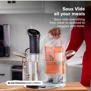 Precision Sous Vide Cooker - Black and Silver
